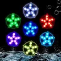 Floating Pool Lights Color Changing Waterproof Magnetic Pond Lights Battery Powered Pool Lights That Float Starfish Above Ground