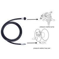 Tool Daily Pressure Washer Whip Hose With Swivel Hose Reel Connector Hose For Pressure Washing 8 Ft 38 Npt Solid M22 Femal