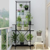 Hanging Plant Pot Shelf Rack Heavy Duty Plant Holder Trellis Multi Layer Plant Stand For Home Garden Balcony