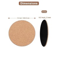 12 Inch Cork Plant Mat 2 Pcs Large Cork Plant Coasters For House Plant Indoor And Outdoor Flower Pots Cork Coasters For Drin