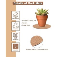 12 Inch Cork Plant Mat 2 Pcs Large Cork Plant Coasters For House Plant Indoor And Outdoor Flower Pots Cork Coasters For Drin