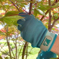 Wells Lamont Women'S High Dexterity Adjustable Work And Gardening Gloves  Green  Large (7754L)