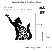 Metal Black Cat Stake Garden Garden Statue Yard Decoration Art Lawn Cat Gifts For Cat Lovers Outdoor Home Decoration Metal An