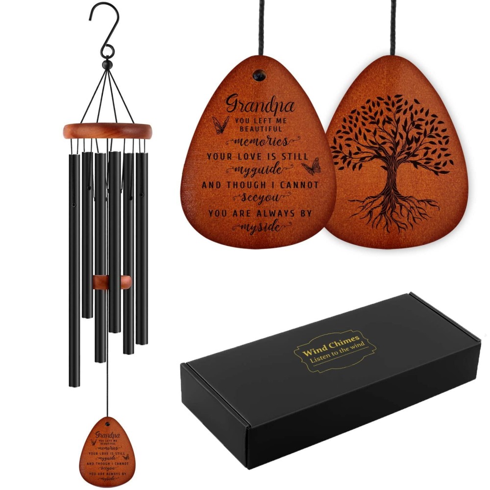 Steadstyle Memorial Wind Chimes For Loss Of Grandfather Sympathy Gifts For Loss Of Grandpa Bereavement Wooden Wind Chimes In M