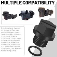 Tongass 2Pack Black Drain Plugs With Oring Compatible With Hayward Pumps Part Number Spx1700Fg Exact Replacement Pool Pump P