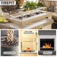 Vchin Fire Pit Glass Rocks 20 Pounds Copper Fire Glass For Propane Fire Pit Fireplace And Outdoor Decorative 14 Inch Reflect