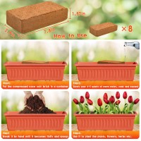 Legigo 8 Pack Premium Coco Coir Brick For Plants 100 Organic Compressed Coconut Coir Bricks Starting Mix Coco Coir Fiber Coco