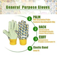 Msupsav 3 Paris Gardening Gloves For Women Gardening Gifts Cotton Garden Gloves Work Gloves For Women Lightduty Garden Gifts Fo