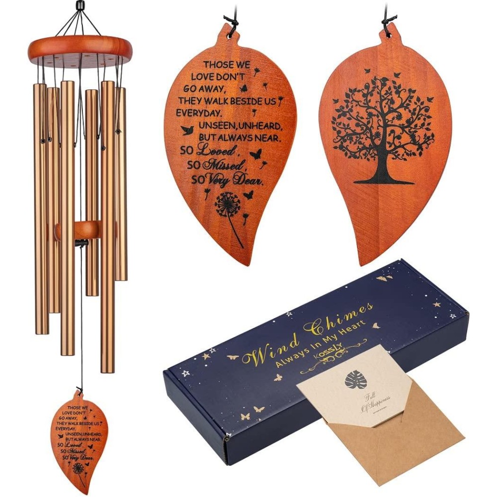 Kossly 32 Memorial Wind Chimes Bereavement Gift In Memory Of Loved One Loss Of Mother Father Home Decor Garden Patio Outdoor