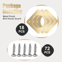 Hotop 18 Pieces Metal Bird House Guard With Copper Portal Bird House Hole Protector Guards For Bird Houses Metal Bird Guard 1 1