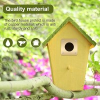 Hotop 18 Pieces Metal Bird House Guard With Copper Portal Bird House Hole Protector Guards For Bird Houses Metal Bird Guard 1 1