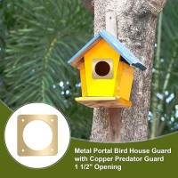 Hotop 18 Pieces Metal Bird House Guard With Copper Portal Bird House Hole Protector Guards For Bird Houses Metal Bird Guard 1 1