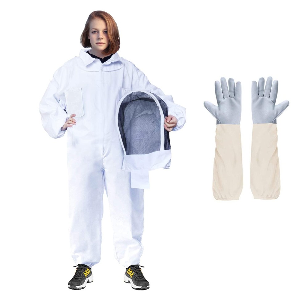 Professional Bee Suit For Men Women Beekeeping Suit Beekeeper Suit With Glove Ventilated Hood Multisize Bee Outfit For Backy