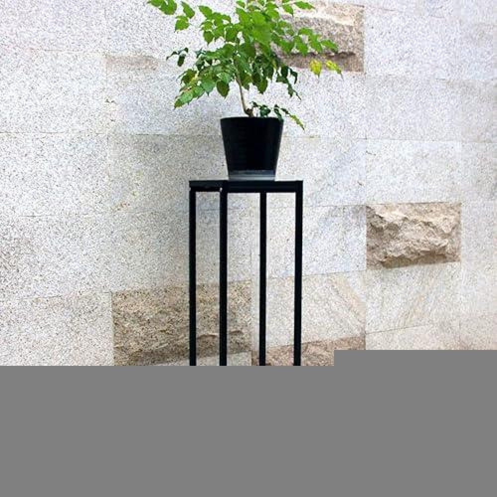 Zhongma 2 Tier 395 Tall Plant Stand With Slate Top Square Flower Shelf For Balcony Home Garden Backyard Patio With Adjusta