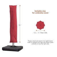 Purple Leaf Patio Umbrella Cover Outdoor Offset Cantilever Umbrella Cover With Zipper Uv Resistant And Rod S Size Terra