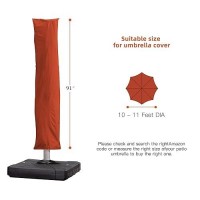 Purple Leaf Patio Umbrella Cover Outdoor Offset Cantilever Umbrella Cover With Zipper Uv Resistant And Rod S Size Brick Red