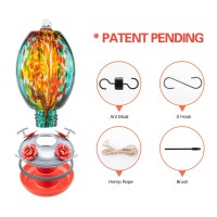 Muse Garden Hummingbird Feeders For Outdoors Hanging Blown Glass Hummingbird Feeder Hummingbird Gifts For Mom Garden Backyard