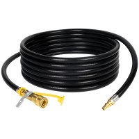 Gaspro 12Ft Rv Propane Quick Connect Hose Low Pressure Extension Hose With 14 Disconnect Fittings Ideal For Gas Grills G