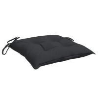 Chair Cushions 4 pcs Black 157x157x28 Fabric