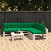 vidaXL Pallet Sofa Cushions 7 pcs Green