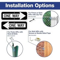 One Way Sign With Arrow  2-Pack 18X6 Inches Engineer Grade Reflective Rust Free Aluminum  Weather/Fade Resistant  Uv Protected  Easy To Mount  Indoor/Outdoor Use (Left/Right)