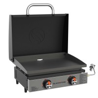 Blackstone 2144 Original 22 Tabletop Griddle With Integrated Protective Hood And Stainless Steel Front Plate Powder Coated S