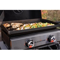 Blackstone 2144 Original 22 Tabletop Griddle With Integrated Protective Hood And Stainless Steel Front Plate Powder Coated S