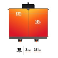 Blackstone 2144 Original 22 Tabletop Griddle With Integrated Protective Hood And Stainless Steel Front Plate Powder Coated S