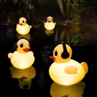 Floating Pool Lights Solar Powered Duck Pool Lights Waterproof 16Inch Outdoor Led Glow Pool Lights That Float Inflatable Lig