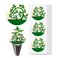 Idoo 102Pcs Seed Pot Labels Sticker Pvc Round Peel And Stick Hydroponic Garden Label Plant Grow Basket Label