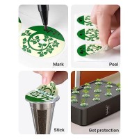 Idoo 102Pcs Seed Pot Labels Sticker Pvc Round Peel And Stick Hydroponic Garden Label Plant Grow Basket Label