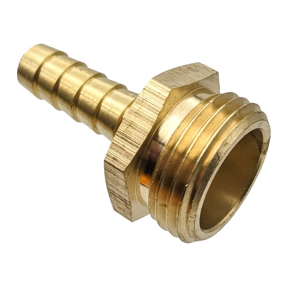 Gridtech Brass Garden Hose Adapter Fitting 38