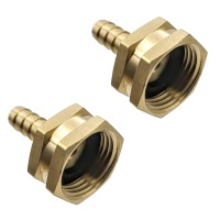 Gridtech Brass Garden Hose Adapter Swivel Fitting 38 Barb And 34 Ght Female Connector Heavyduty Highpressure Support