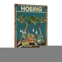 Flfgidd Tin Sign Hoeing Aint Easy Gardening Garden Aluminum Metal Signs For Toilet Restroom Home Decor Gifts 8X12 Inchtin Sign