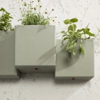 Dalya Outdoor Wall Planter  Set Of 2  Sage Green