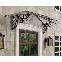 Palram Canopia Lily 7 X 3 Awning Blackclear