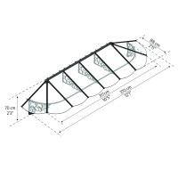 Palram Canopia Lily 12 X 3 Awning Blackclear