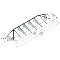 Palram Canopia Lily 4178 14 X 3 Awning Blackclear