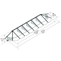 Palram Canopia Lily 4690 16 X 3 Awning Blackclear