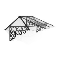 Palram Canopia Lily Awning 9 Ft X 3 Ft Polycarbonate Aluminum And Galvanized Steel 105 Long Canopyawning For Window Doo