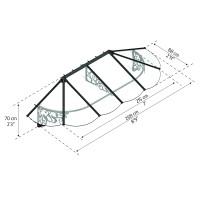 Palram Canopia Lily Awning 9 Ft X 3 Ft Polycarbonate Aluminum And Galvanized Steel 105 Long Canopyawning For Window Doo