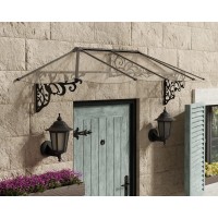 Palram Canopia Lily Awning 9 Ft X 3 Ft Polycarbonate Aluminum And Galvanized Steel 105 Long Canopyawning For Window Doo