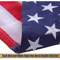 Linyup American Flag American Flags For Outside 210D Oxford Nylon American Flags For Outside 3X5 Brass Grommet For Easy Displ