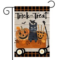 Briarwood Lane Trick Or Treat Wagon Halloween Garden Flag Primitive 125 X 18