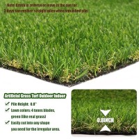 Heyroll Realistic Artificial Turf Grass 5 Ft X 8 Ft Artificial Synthetic Fake Grass 20Mm Green Turf Rug Pet Dogs Lawn Mat With