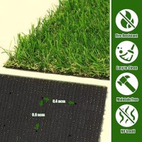 Heyroll Realistic Artificial Turf Grass 5 Ft X 8 Ft Artificial Synthetic Fake Grass 20Mm Green Turf Rug Pet Dogs Lawn Mat With