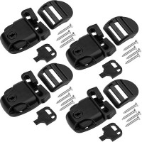 Oiiki 4 Sets Spa Hot Tub Cover Clips Replacement Sets Hot Tub Cover Broken Latch Repair Kit 4 Set Latches Clip Locks With 4 Ke