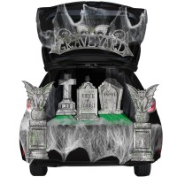 Joyin Halloween Tombstone Trunk Or Treat Archway Garage Decoration With Gargoyles Arch Monument Spider Web And Nonwoven Fabri