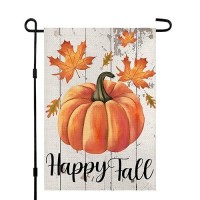 Happy Fall Garden Flag 12 18 Inch Double Sided Vertical Thanksgiving Yard Autumn Pumpkin Outdoor Decor Df076