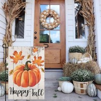 Happy Fall Garden Flag 12 18 Inch Double Sided Vertical Thanksgiving Yard Autumn Pumpkin Outdoor Decor Df076